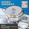 Stainless Steel Tempura Frying Pot with Lid and Thermometer for Home Use, Thickened for Frying and Draining Oil While Frying