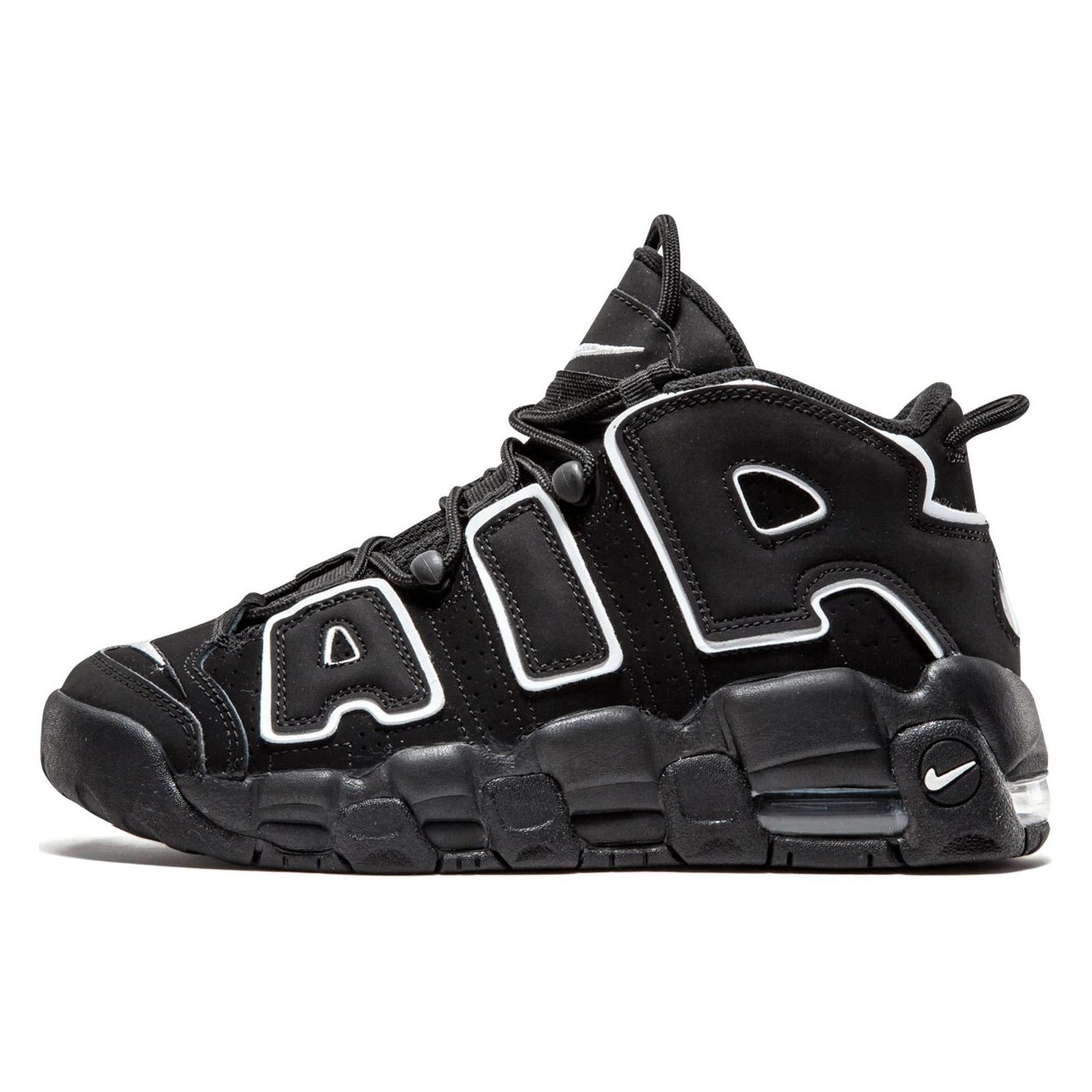 Nike Air More Uptempo 皮革 舒适运动 防滑 中帮 儿童篮球鞋