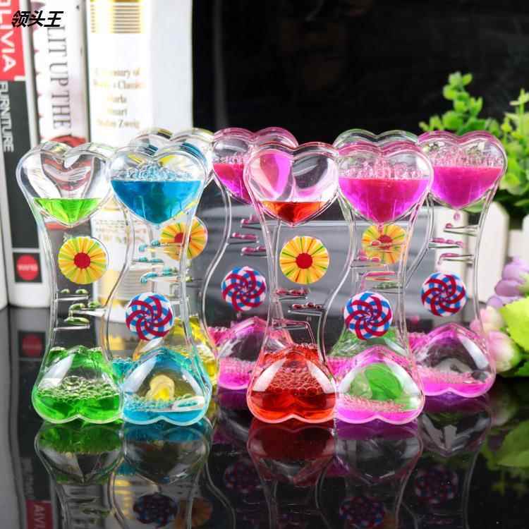 Creative Acrylic Oil Drop Liquid Hourglass Home Decoration Oil-Filled Crafts Desktop Decoration Holiday Gift