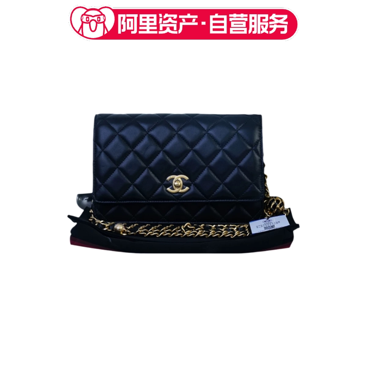 Brand New Chanel Black and Gold Walnut Gold Ball Woc Chain Bag Brand New Chanel Black and Gold Walnut Gold Ball Woc Chain Bag