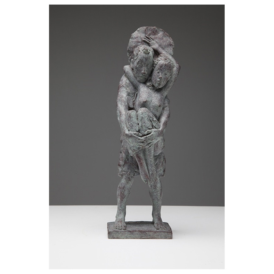 Construction of art Zhang Ruoyu bronze sculpture original as 