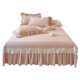 Korean cool ice silk mat sheet three-piece set summer foldable washing household mat soft mat air conditioning mat