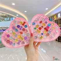 Childrens Ring Girls Frozen Jewelry Set Princess Diamond Cartoon Cute Elsa Childrens Rhinestone Ring