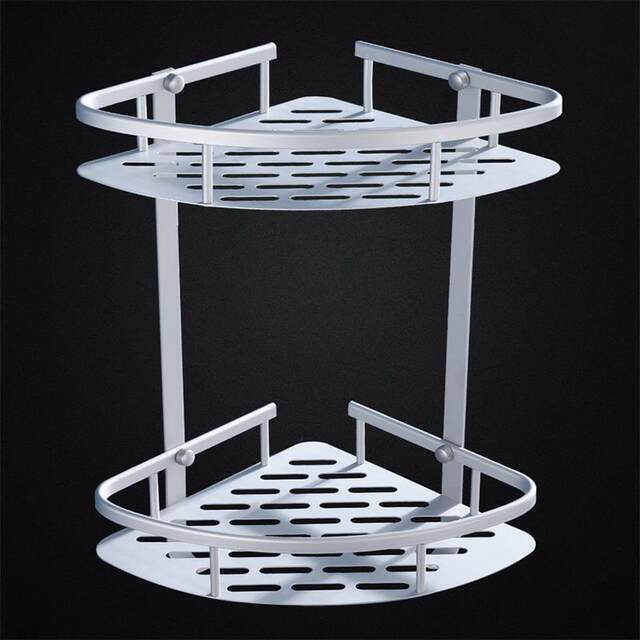 Perforated 304 Stainless Steel Bathroom Triangle Bathroom Rack Wall-Mounted Shower Room Tripod Toilet Supplies
