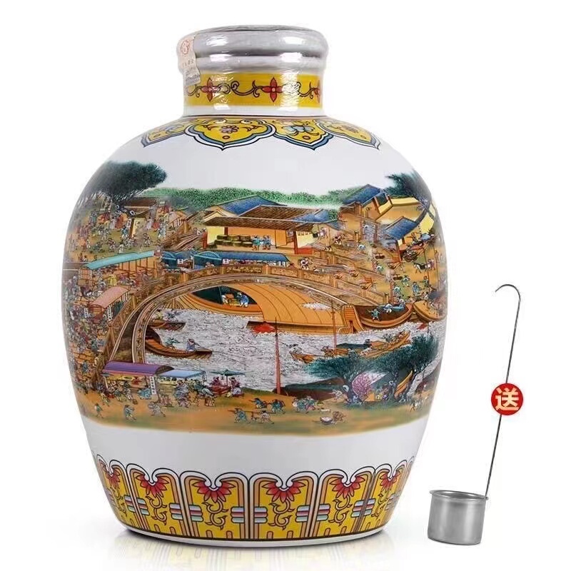 Xinghua Village Fenjiu Origin 53% 5kg Large Jar Qingming Shanghe Tu Light Fragrance Type 5L Pure Grain Liquor Xinghua Village Fenjiu Origin 53% 5kg Large Jar Qingming Shanghe Tu Light Fragrance Type 5L Pure Grain Liquor