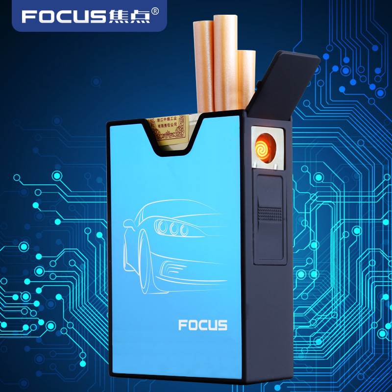 Lighter charging USB cigarette case Creative windproof electronic cigarette lighter 20 