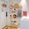 Solid wood cloud hole board full-length mirror integrated custom entry porch storage rack door behind wall storage hanger