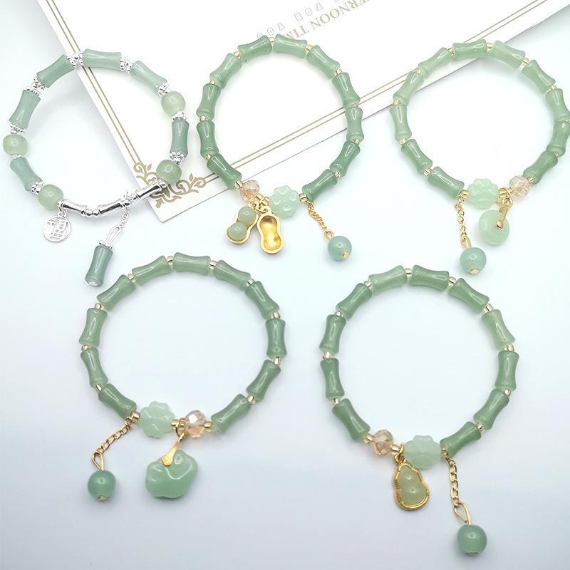 Chinese-Style New Chinese-Style Bamboo Bracelet for Girls, Light Luxury Niche Exquisite Bracelet That Symbolizes Continuous Progress, Gift for Students and Best Friends Chinese-Style New Chinese-Style Bamboo Bracelet for Girls, Light Luxury Niche Exquisite Bracelet That Symbolizes Continuous Progress, Gift for Students and Best Friends