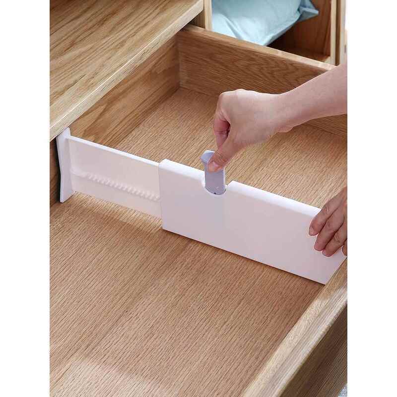 Refrigerator Partition Thin Plastic Adjustable Clip-On Storage Box Partition Divider Side Door Retractable