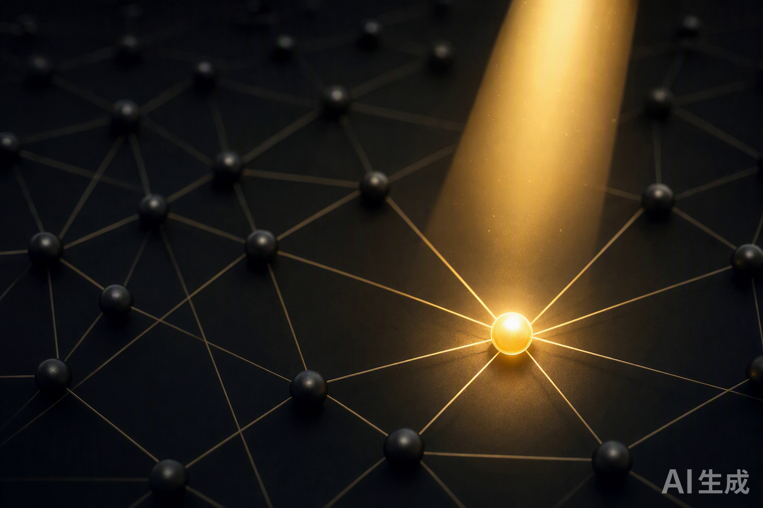 Spotlight illuminating a node in a network