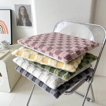 New anti-slip plush cushion beauty gingham thai rabbit velvet cushion tatami bay window cushion chair cushion