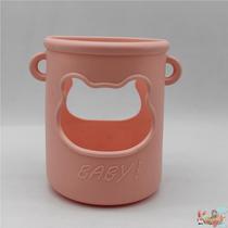 儿童保温杯万能硅胶杯套吸管杯玻璃杯水杯防摔保护套杯套挂绳配件