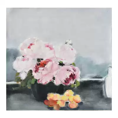 Li Tinghua and fruit original hand-painted Still Life oil painting solitary living room decorative painting collection