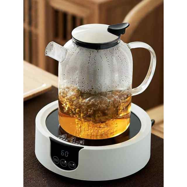 Glass Teapot for Home Use, Large Capacity, High Borosilicate, Suitable for Boiling Tea on Open Flame or Electric Ceramic Stove, High Temperature Resistant