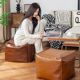 American storage stool multi-function storage sofa stool can be used to sit on adult leather cushions to organize and store X-shaped tools