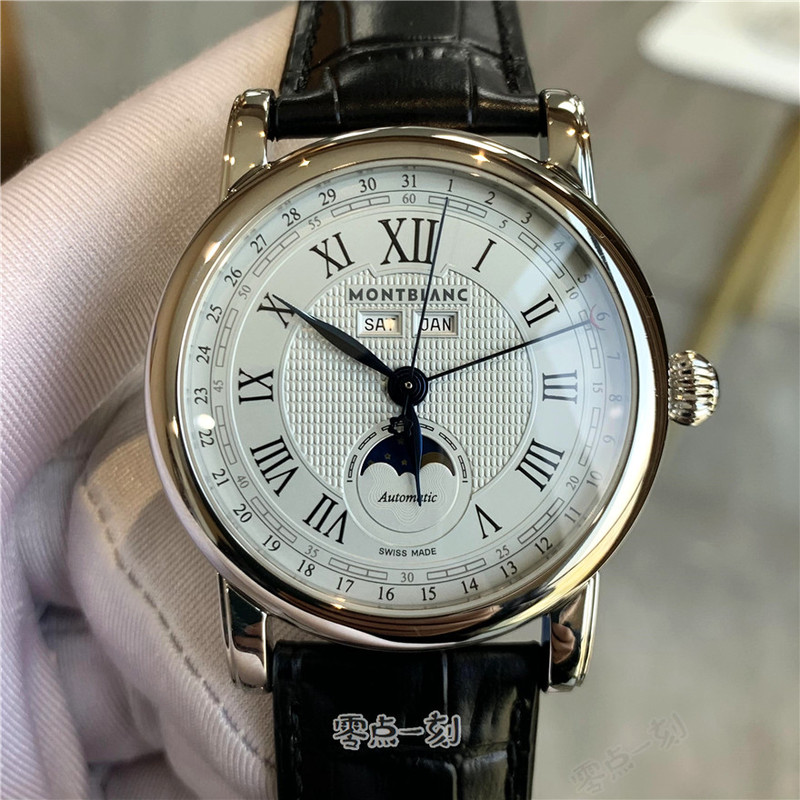 List Price 37100 [9.8 New] Montblanc Men's Watch Star Moon Phase Automatic Mechanical Watch U0108736