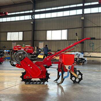 Hand push chain rail micro tillage machine household small tillage machine gasoline micro tillage scarifier trenching machine