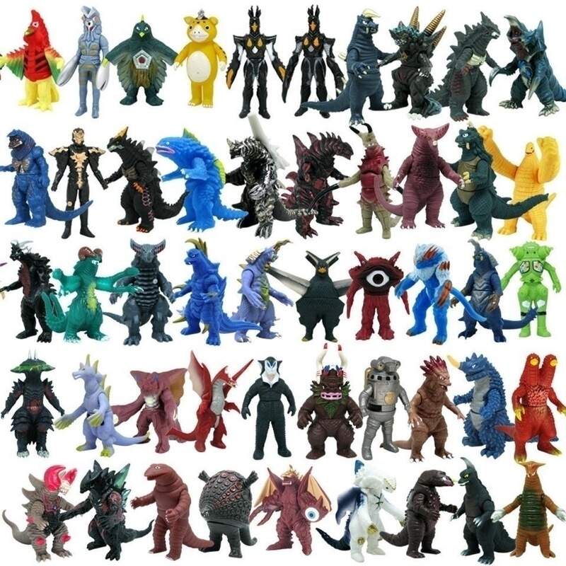 Ultraman Monster Baksim Aliptona Antonra Ferocious Gomora Soft Plastic Toy Figures Complete Set