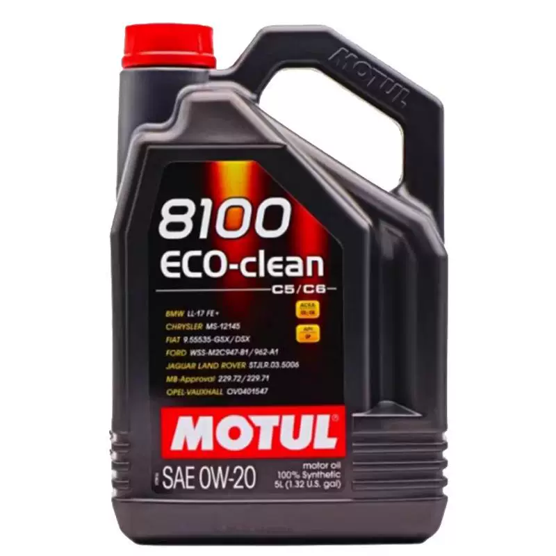 Мот 8100 ECO-CLEAN 0W-20 C5/C6 5L импортированное этеровое полностью синтетическое моторное масло национального 6B класса