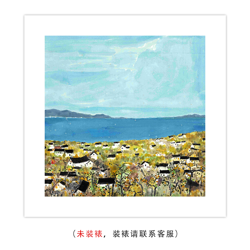 (New Products Overvalue Picks Up) Oil Painter Association Member Yang Chi-wen (seaside home) Limited edition Painting Decoration-Taobao