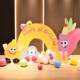 Unique Dopamine-Themed Vegetable and Fruit Graffiti Baby First Birthday Party Decorations Full Moon Hundred-Day Arrangement Kt Board