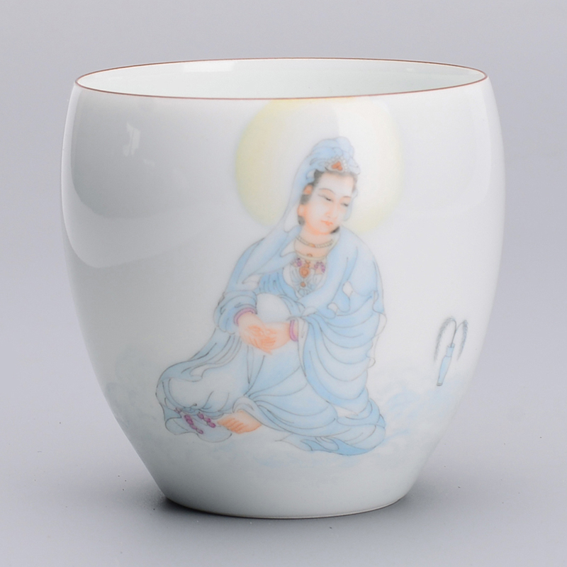 (Famous hand painted) Hand painted character Single cup pure hand painted glaze New Caijing Dezhen Ceramic 45