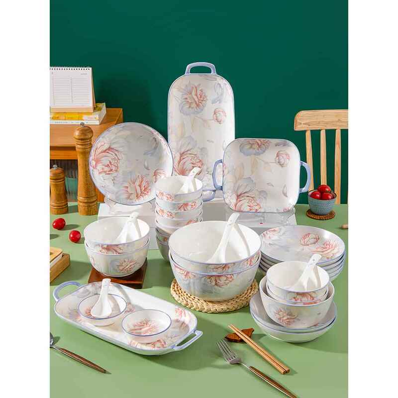 Scandinavian Tableware and Dinnerware Sets, Household Ceramic Rice Bowls, New Noodle Bowls, Fish Plates, Soup Bowls Scandinavian Tableware and Dinnerware Sets, Household Ceramic Rice Bowls, New Noodle Bowls, Fish Plates, Soup Bowls
