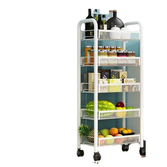 Cart-Style Storage Rack for Kitchen, Bedroom, Multi-Layer Baby Snack Organizer, Mobile Bathroom Storage Shelf