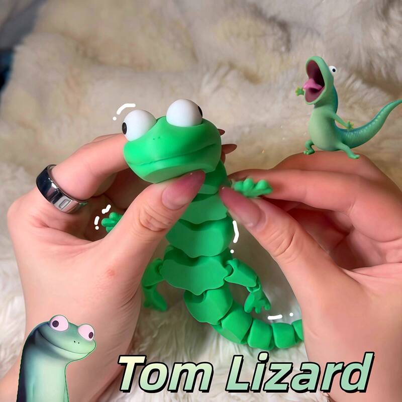 Lizard Tom 3D Printed Articulated Toy Beaver Transformation Plan Stress-Relief Figurine Movie Model
