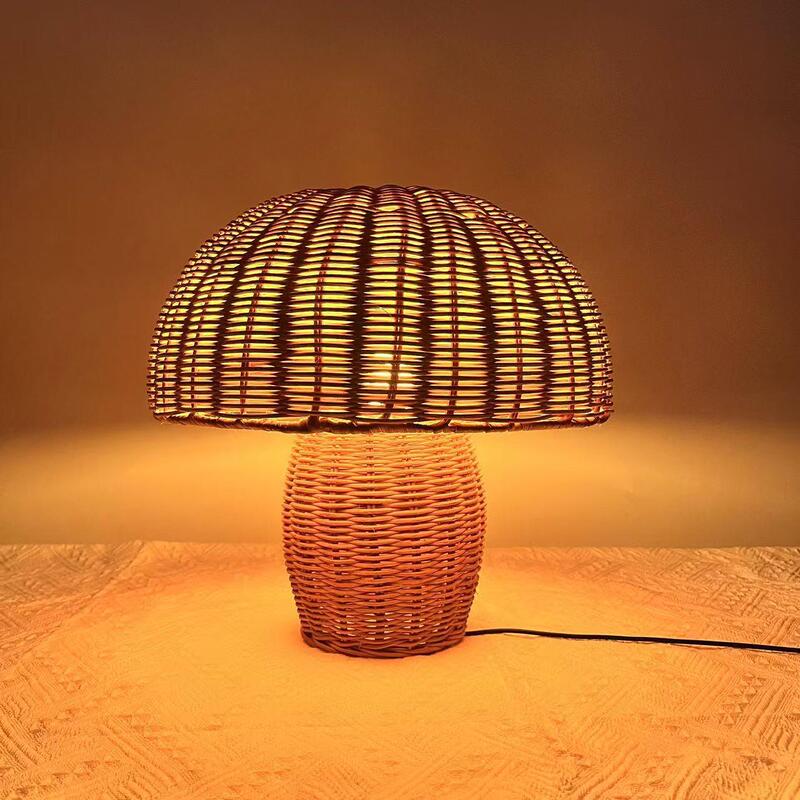 New Bohemian Style Bedside Lamp, Decorative Woven Table Lamp, Creative Desktop Ornament, Mushroom Table Lamp New Bohemian Style Bedside Lamp, Decorative Woven Table Lamp, Creative Desktop Ornament, Mushroom Table Lamp