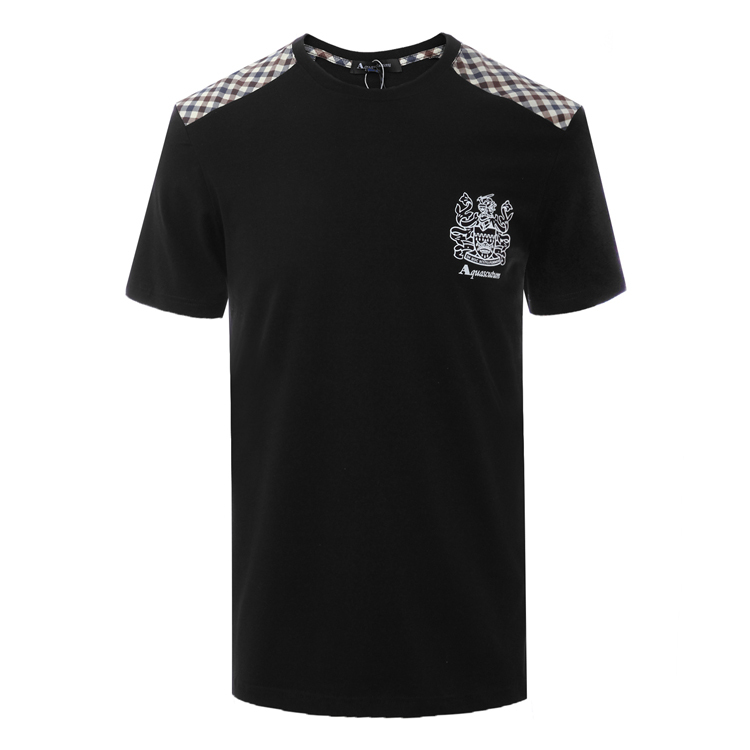 [Flash Sale Special Price] Brand New Aquascutum/D98 Black Men's T-Shirt Size M, Market Price 2800