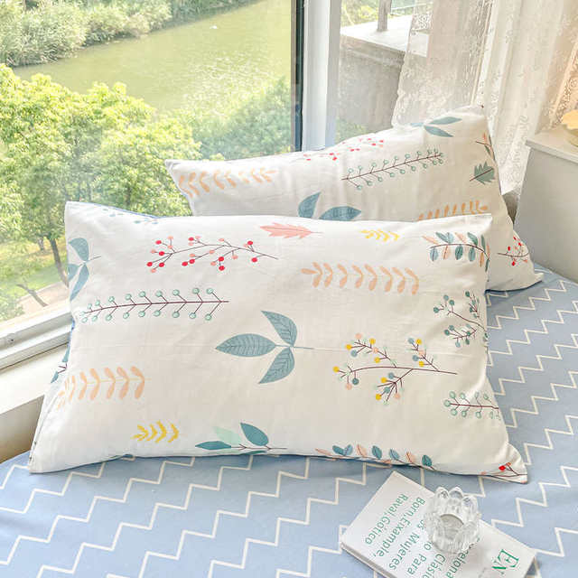 Ins Xiaoqing Fresh Pure Cotton Four-Piece Set 100 All-Cotton Internet Celebrity Naked Sleeping Sheet Three-Piece Set Bedding