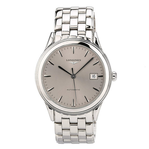 9.8新Longines/浪琴军旗系列自动机械机芯男士手表银色表盘送礼物