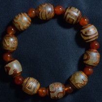 Selected agate wealth rolling multi-treasure Dzi bead bracelets 10 pieces with national inspection certificate number randomly sent in exquisite gift box