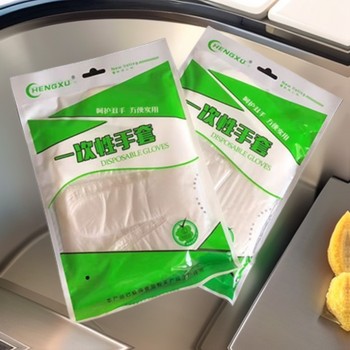 Disposable Gloves Thickened Pe Film Catering Crayfish Kitchen Housework Beauty Hygiene Transparent Gloves