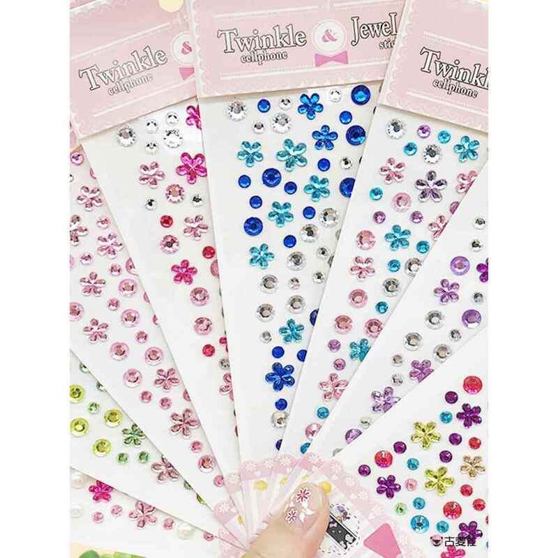 Stickers for Children's Makeup and Beauty Stage Performance, Face and Eye Stickers, Ear Stickers, Crystal Acrylic Phone Diamonds