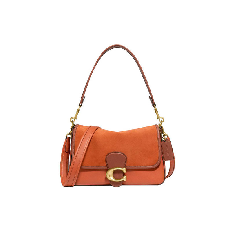 COACH蔻驰 Tabby 26 皮革 手提斜挎单肩包 中号 女款 峡谷红褐色