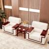 Conference room reception room conference sofa Chinese style fabric business office sofa coffee table combination set reception sofa