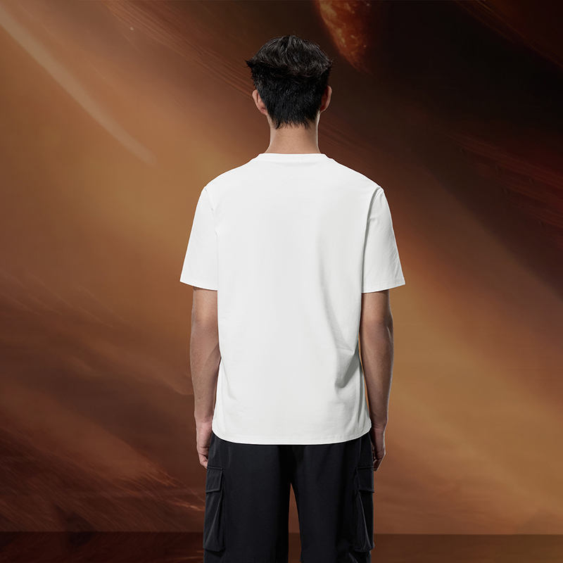 HLA/海澜之家三体联名白色短袖T恤2025春夏新款三体漫画凉感短t男