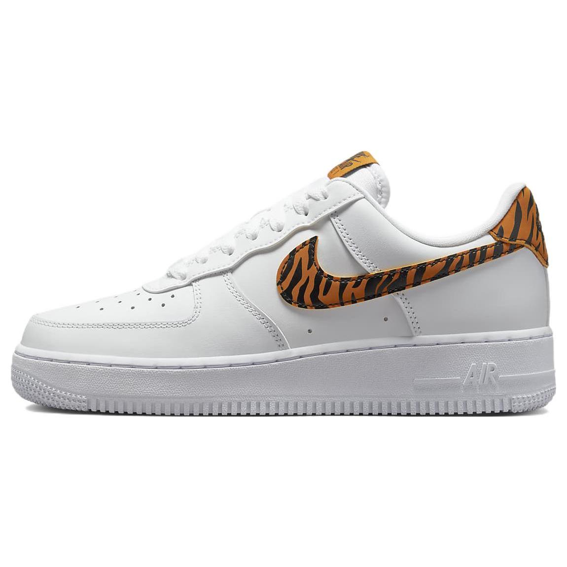 Nike Air Force 1 '07 低帮 板鞋 女款 白黄黑 虎纹