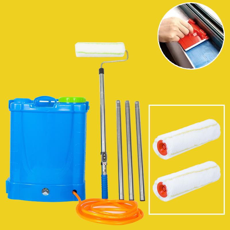 Roller Brush Latex Paint Electric Roller Applicator Telescopic Rod Base Coat Paint Coating Application Tool Automatic Wall Painting Tool
