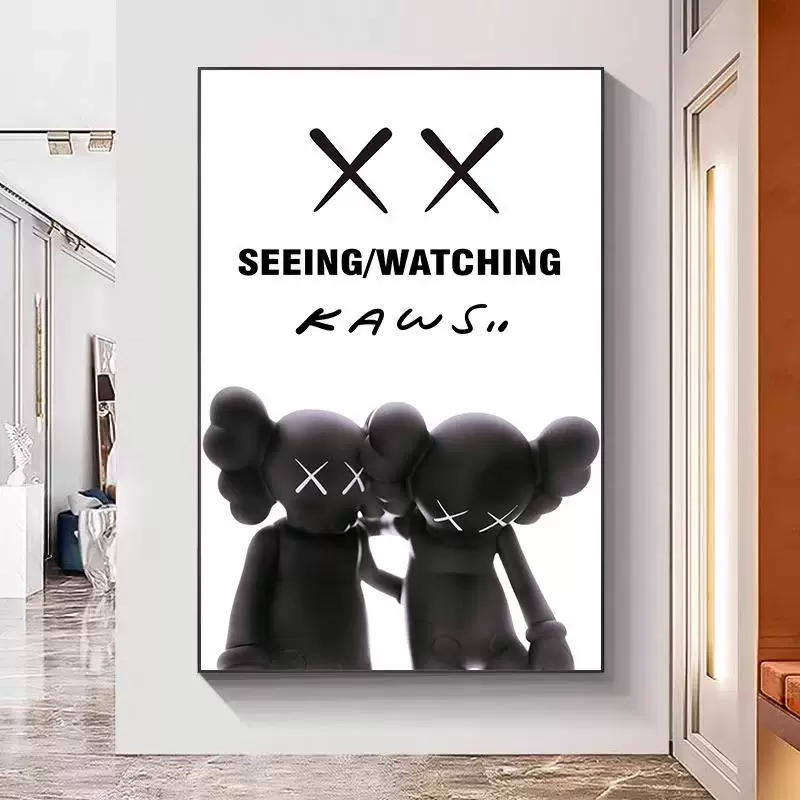 [KAWS современная минималистичная декоративная картина для прихожей гостиная настенная подвесная сетка]