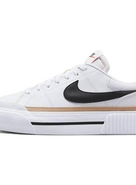 Nike/耐克 Court Legacy 防滑减震低帮板鞋 女款白黑棕DM7590-100