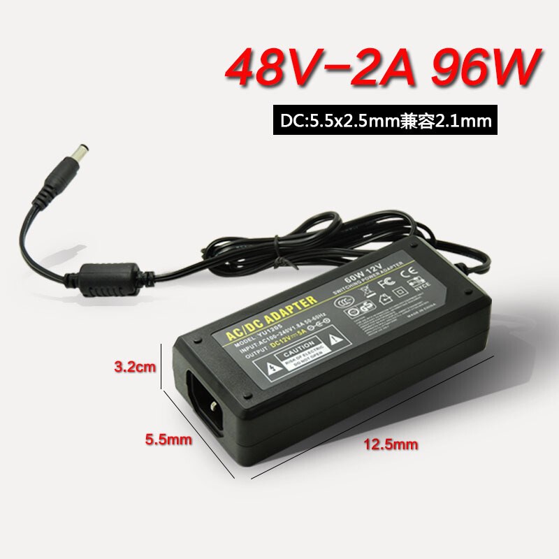 48v power adapter 483 power adapter 48225 surveillance video recorder power supply transformer A gray