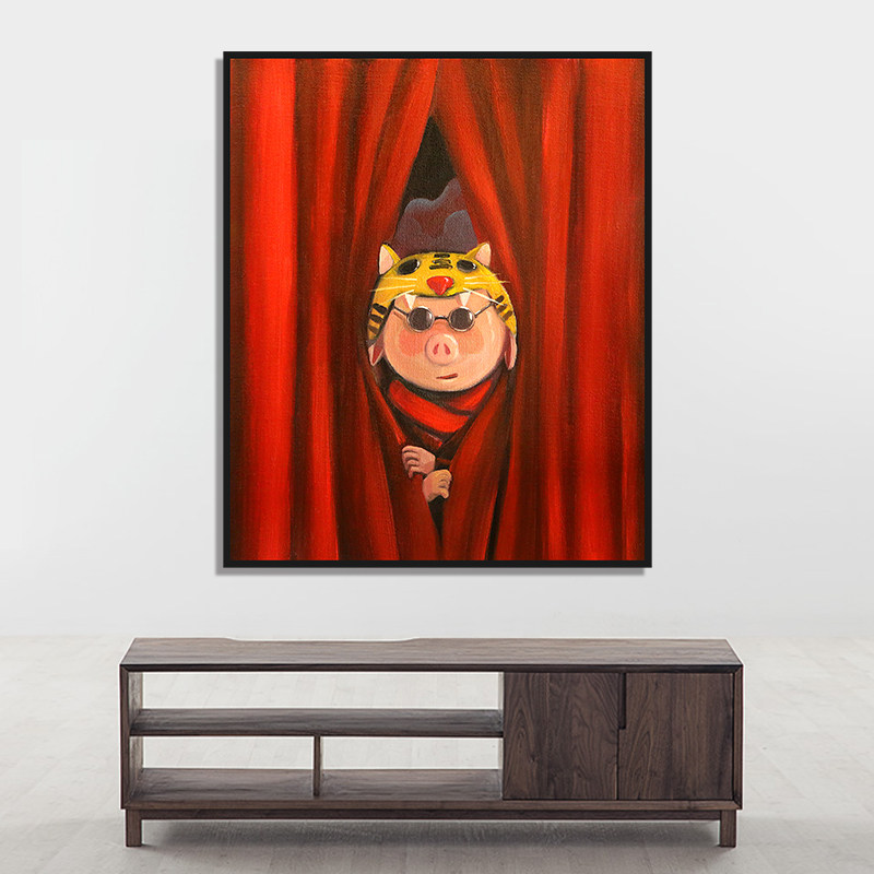 Chen Jianzhou Pig Eight Commandments Living Room Decoration Painting Souvenir Home Accessories 