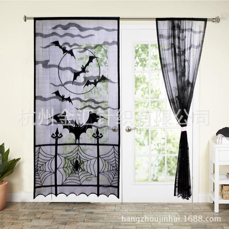 Halloween Flying Bats In-Stock Door Curtain Ghost Festival Party Decoration Background Curtain