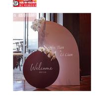 Engagement layout decoration niche wedding background board welcome sign KT board custom outdoor high-end simple creative water sign