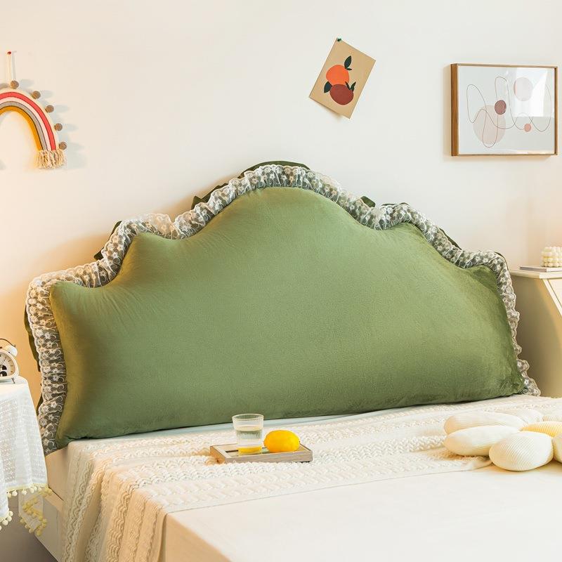 Princess style bedside pillow thickened waist pillow bed cushion home living room sofa bay window double backrest removable and washable