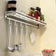 Seasoning storage rack on the kitchen without punching wall 304 stainless steel wall-mounted soy sauce bottle storage rack