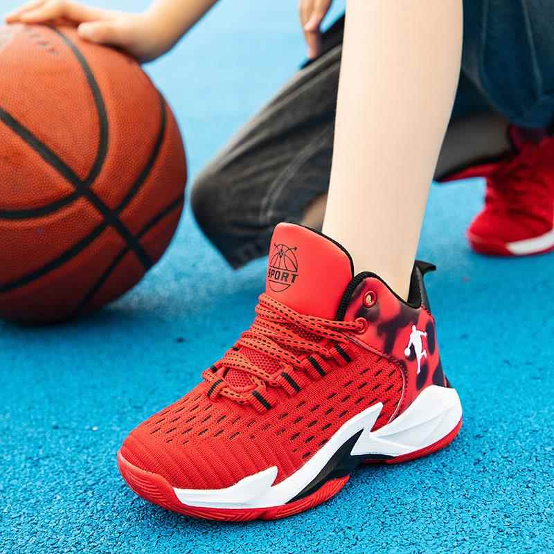 Children's Lightweight Breathable Mesh Sports Shoes Boys' 2026 New Running Soft-Soled Non-Slip Basketball Shoes Outdoor Sports Shoes